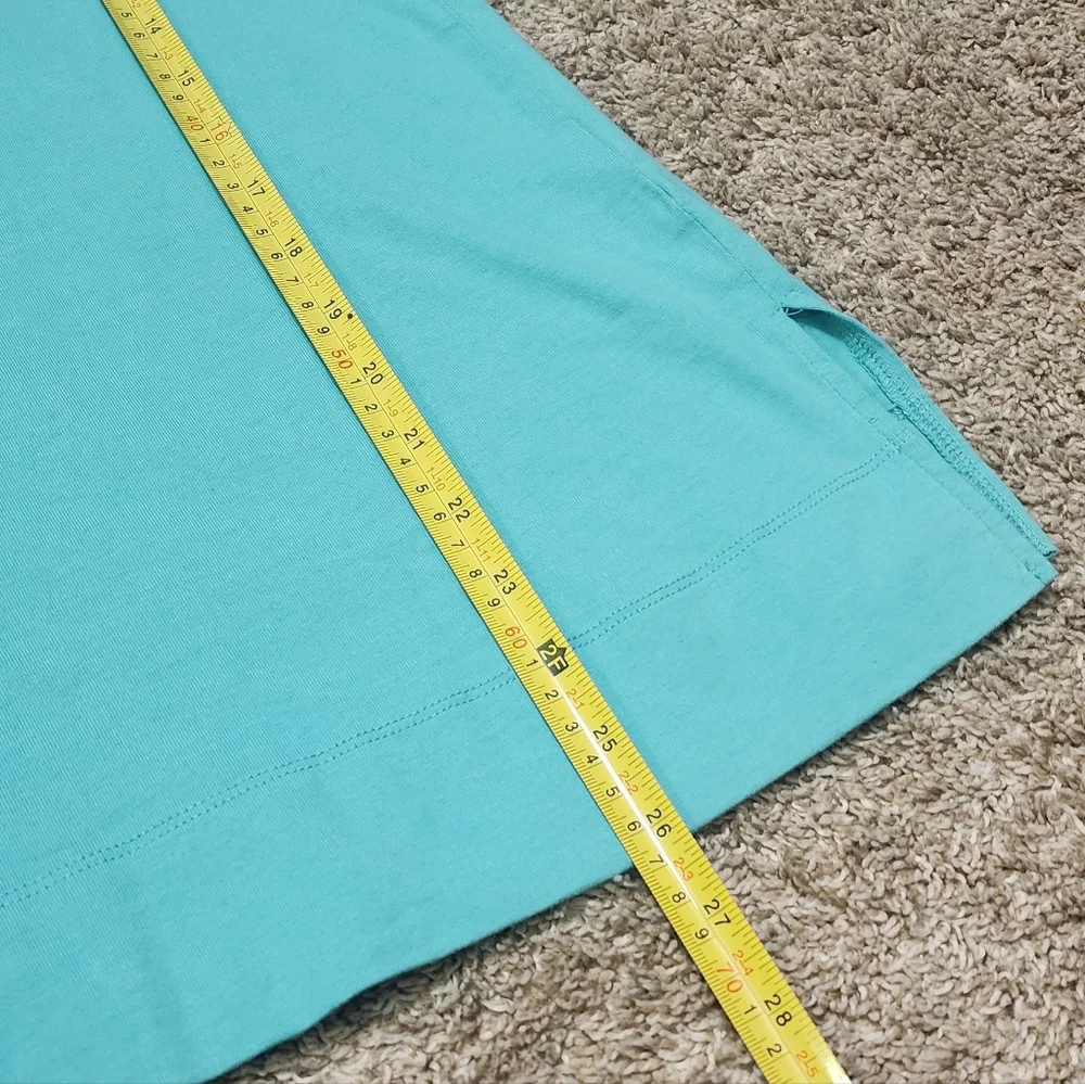 Leo & Nicole Turquoise V-Neck Tunic - Picture 6 of 8